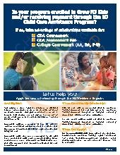 New Jersey CDA Training and College Coursework Scholarships Flyer