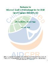 Guidance for Missouri Quality Prekindergarten for Child Care Programs