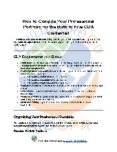 How to Compile Your Professional Portfolio for the Birth to Five CDA Credential