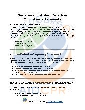 Guidelines for Writing Reflective Competency Statements (Birth to Five)