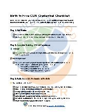 Birth to Five CDA Credential Checklist