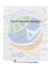 CDA Portfolio Binder Cover sheet & Tabs (Paper)