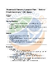 Sample Science & Sensory Lesson Plan: &ldquo;Sink or Float Discovery&rdquo;