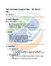 Sample Self-Concept Lesson Plan (Birth to Five)