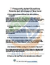 FAQ: Parents Ask Montessori Teachers