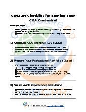 Updated Checklist for Earning Your CDA Credential