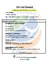 CDA Cost Checklist