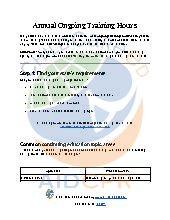 Annual Ongoing Training Hours
