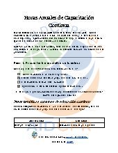 Horas Anuales de Capacitaci&oacute;n Continua