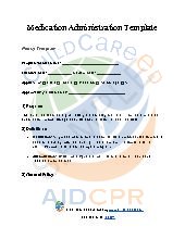 Medication Administration Template