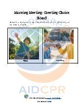 Morning Meeting: Greeting Choice Board