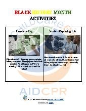 BLACK HISTORY MONTH ACTIVITIES