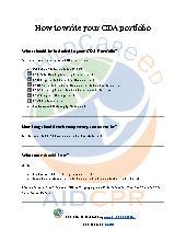 How to write your CDA portfolio