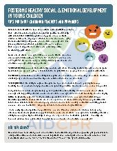 Fostering Healthy Social & Emotional Development in Young Children