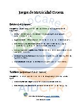 Juegos de Motricidad Gruesa