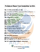 Pr&oacute;ximos Pasos Tras Completar la CDA