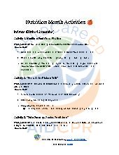Nutrition Month Activities 