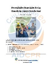Necesidades Especiales En La Guarder&iacute;a: Apoyo Conductual