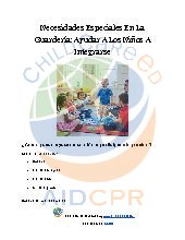Necesidades Especiales En La Guarder&iacute;a: Ayudar A Los Ni&ntilde;os A Integrarse