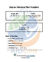 Daycare Business Plan Template