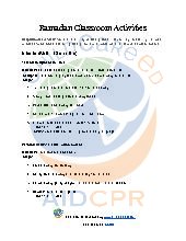Ramadan Classroom Activities