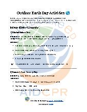 Outdoor Earth Day Activities