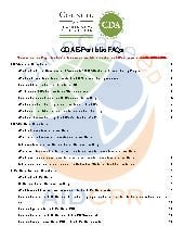 CDA E-Portfolio FAQs