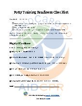 Potty Training Readiness Checklist