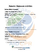 Passover Classroom Activities