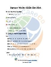 Daycare Worker Skills Checklist