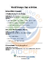 World Hunger Day Activities