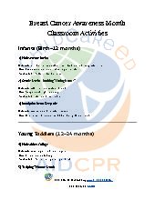 Breast Cancer Awareness Month Classroom Activities