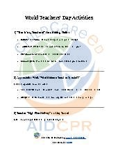 World Teachers&rsquo; Day Activities