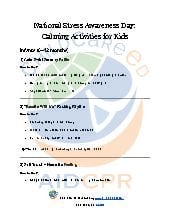 National Stress Awareness Day: Calming Activities for Kids
