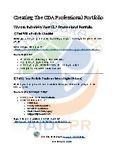 Creating The CDA Professional Portfolio