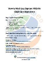 How to Work in a Daycare With No Child Care Experience