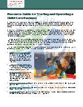 Resource Guide for Starting and Operating a Child Care Business