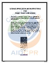 California Family Child Care Home License: Application & Instructions
