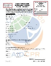 Family Child Care Enrollment Packet Sample