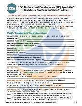 CDA Pre-Virtual Verification Visit Checklist