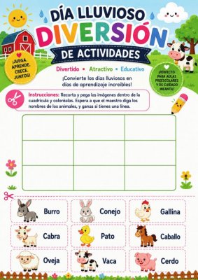Bingo de Animales de la Granja