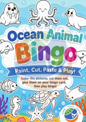 Bingo Cards - Sea Animals Edition 