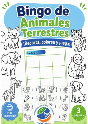 Bingo de Animales Terrestres