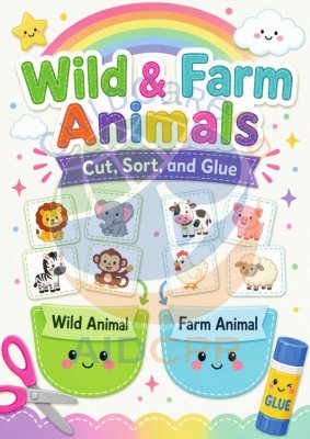 Sorting Mat - Wild Animal or Farm Animal