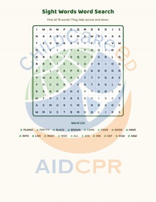 Word Search - Sight Words (Set 2)