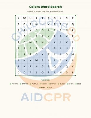 Word Search - Colors