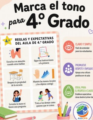 Reglas y Expectativas del Aula de 4.&ordm; Grado