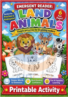 Emergent Readers - Land Animals