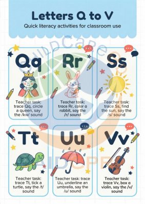 Q&ndash;V Letter Activity Resource