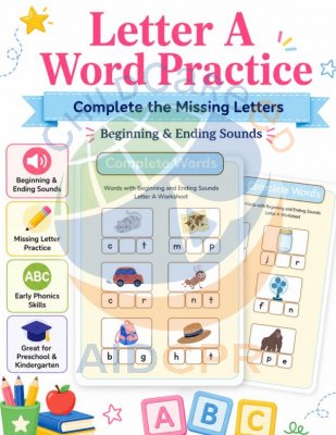 Letter A Phonics Practice Worksheet